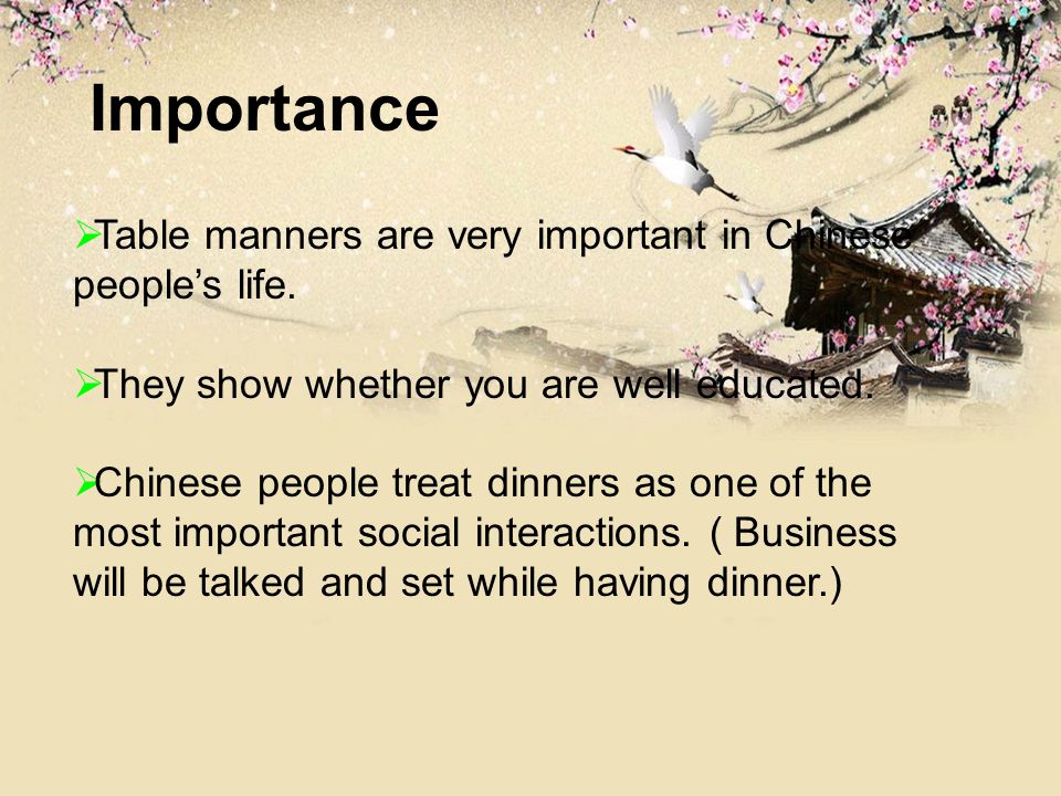 the importance of table manners essay