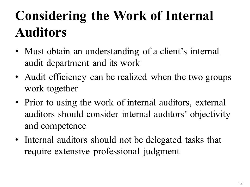 Considering the Work of Internal Auditors