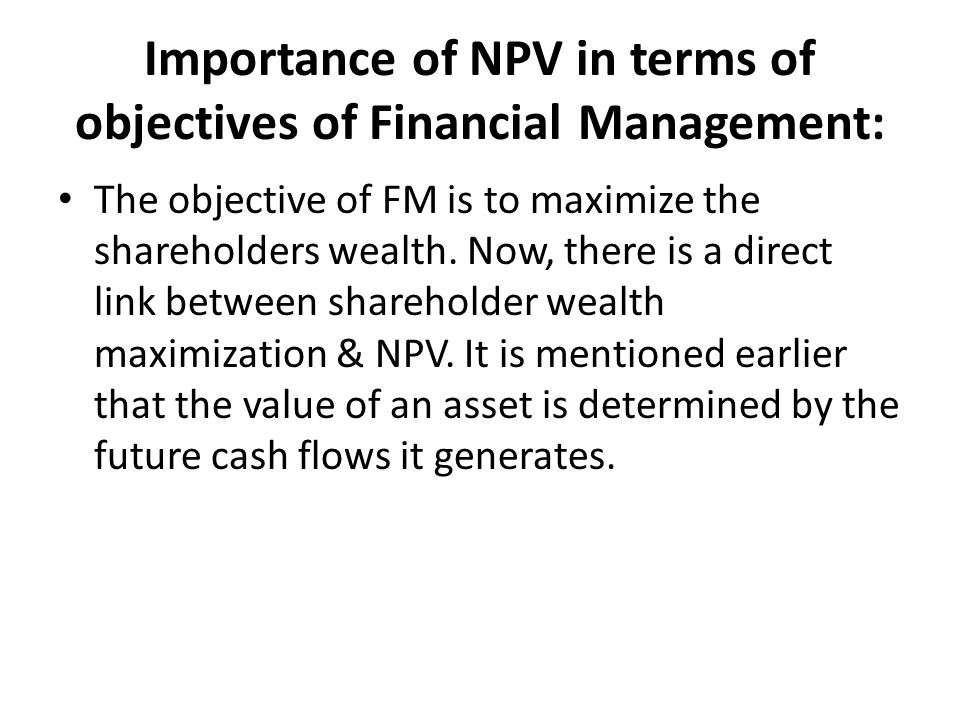 why is npv important