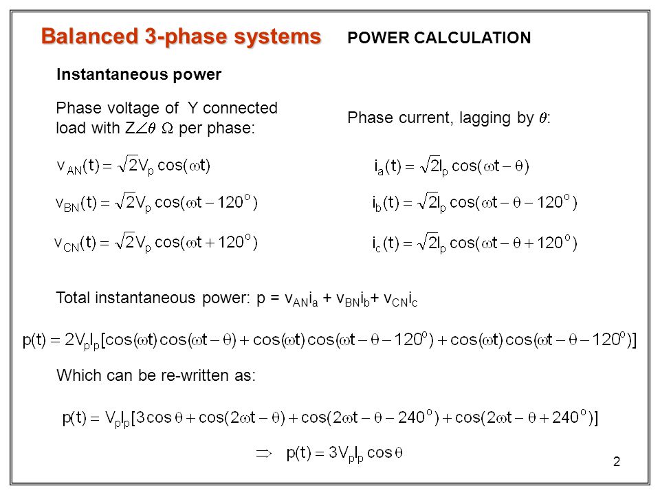 3Phase power calculation