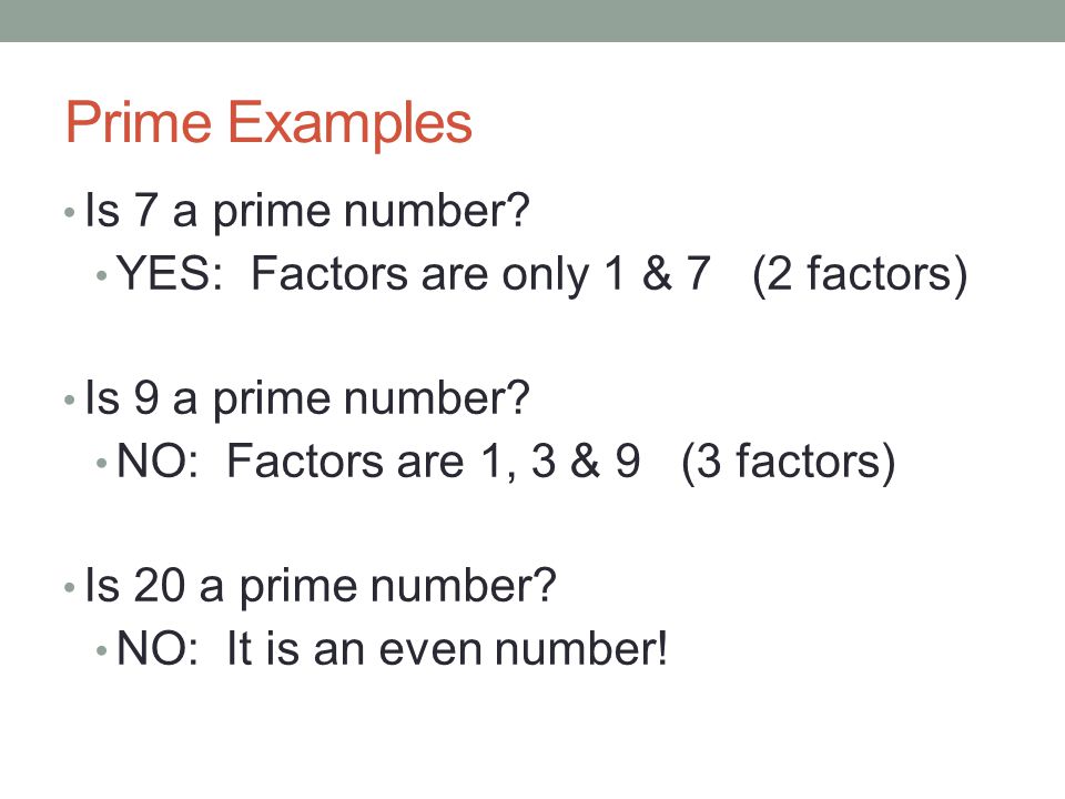 Prime Examples Is 7 a prime number