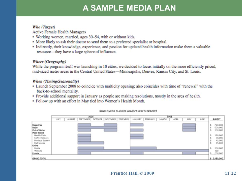 Media Plan Sample