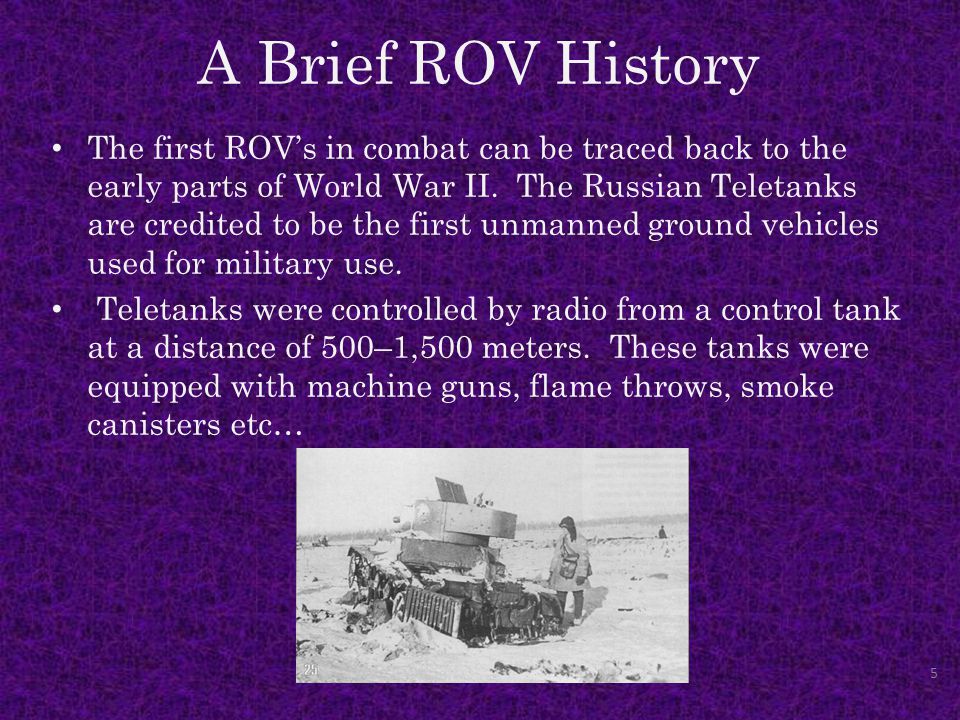 A Brief ROV History