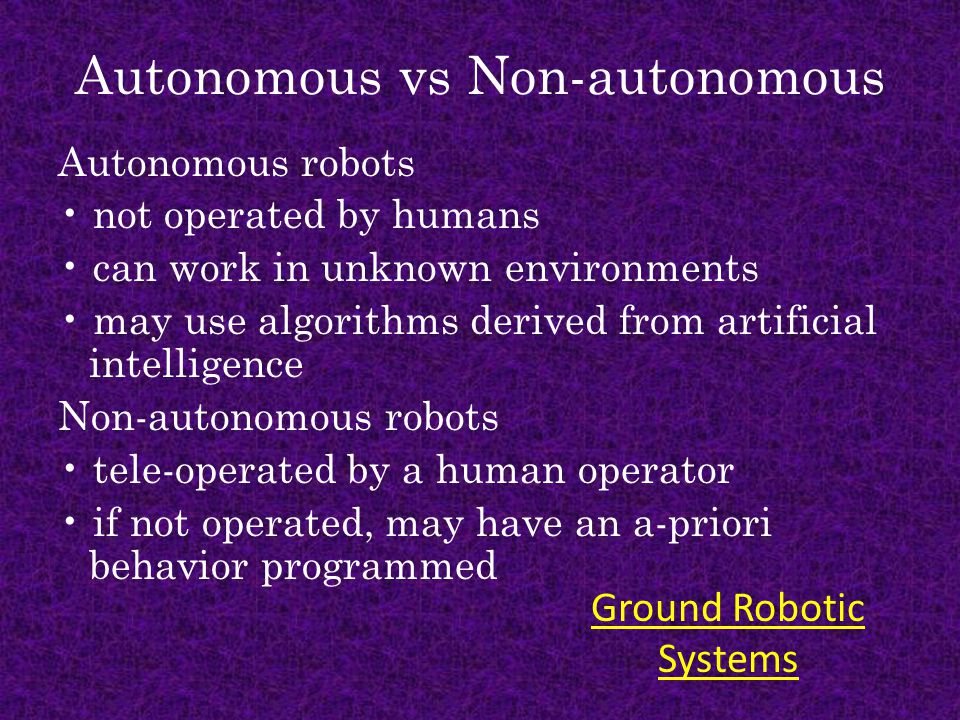 Autonomous vs Non-autonomous