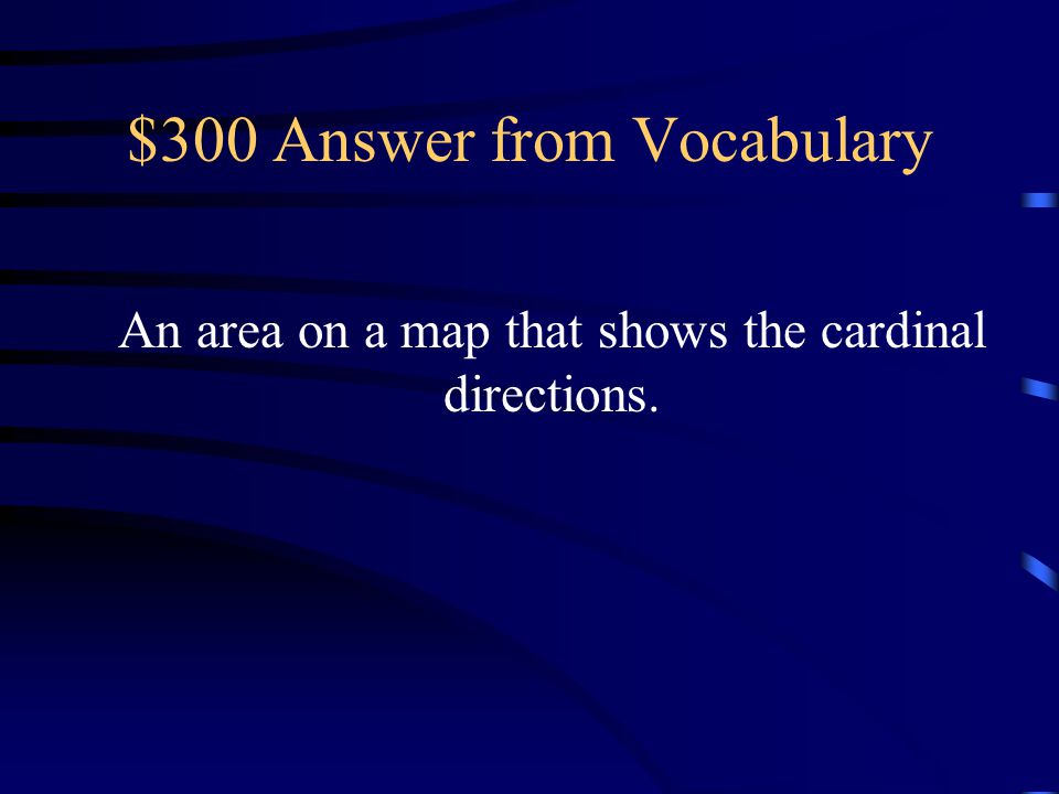$300 Answer from Vocabulary