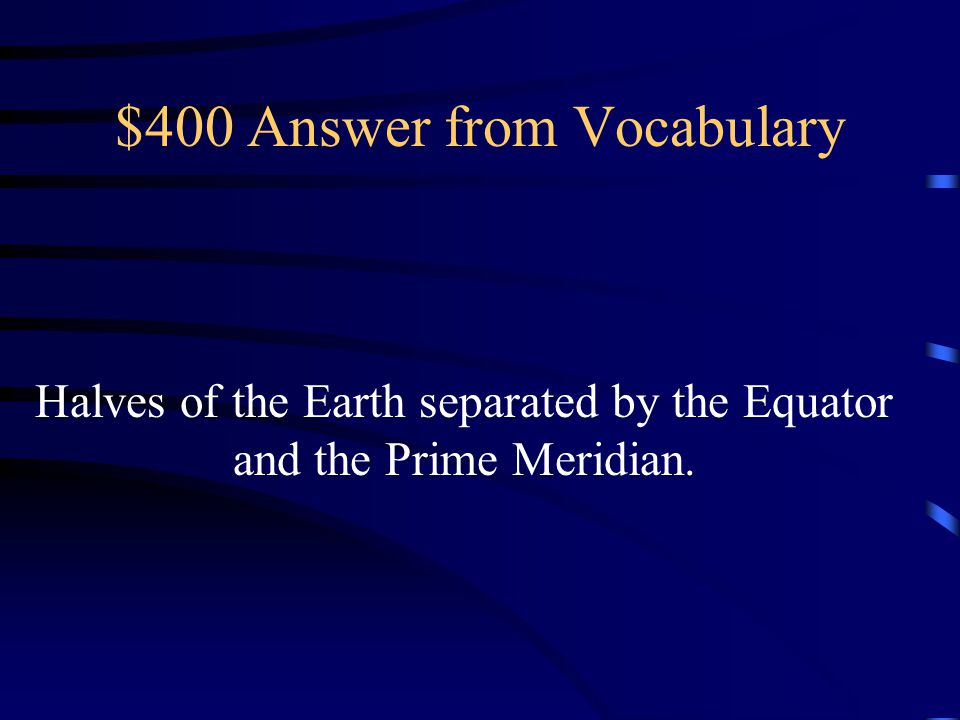 $400 Answer from Vocabulary