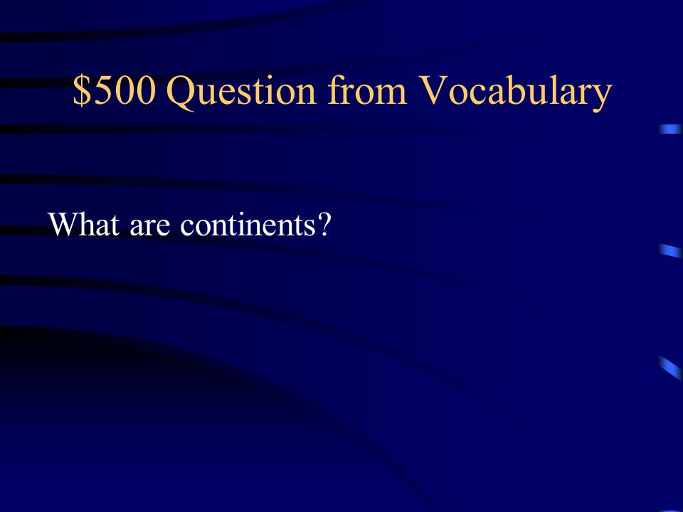 $500 Question from Vocabulary