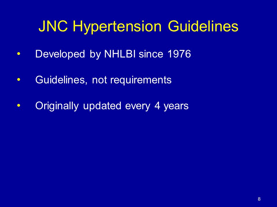 JNC Hypertension Guidelines