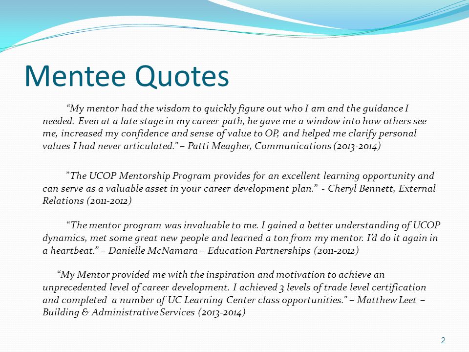 UCOP MENTORSHIP PROGRAM - ppt video online download