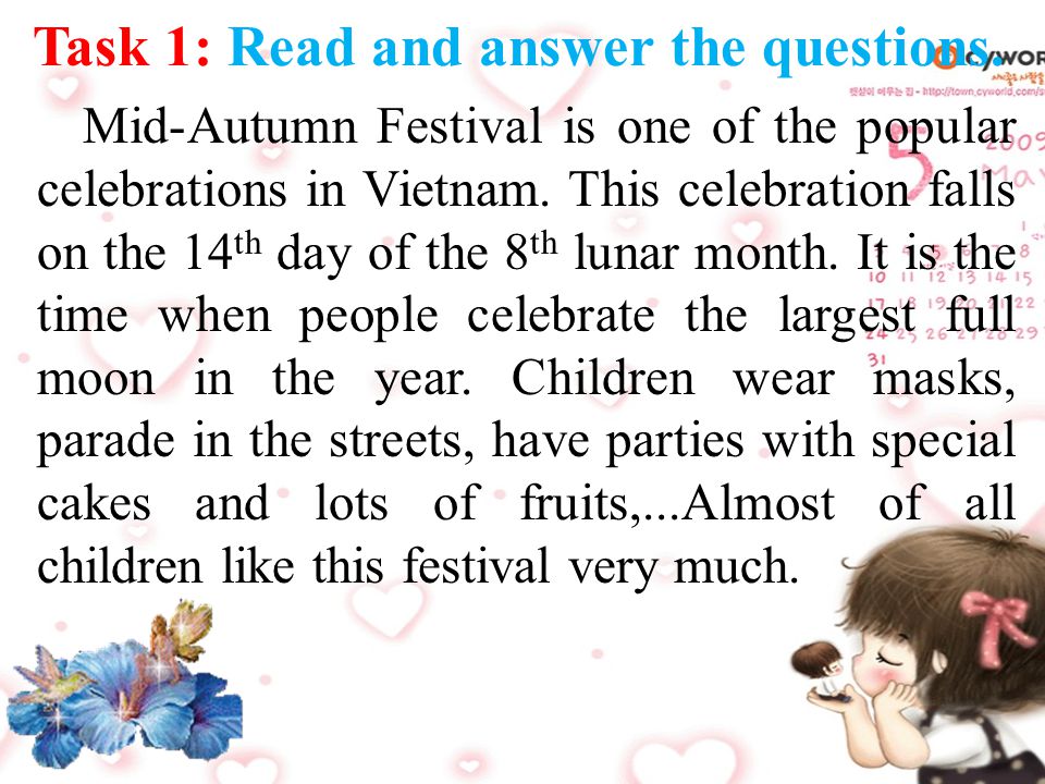Task 1: Read and answer the questions.