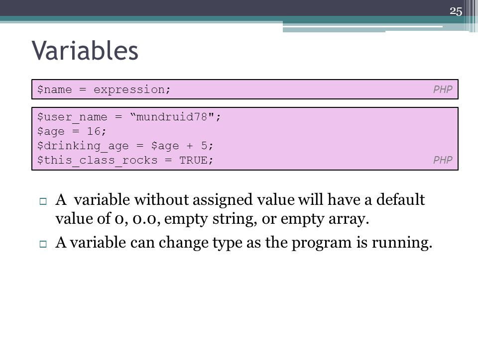 php string assignment