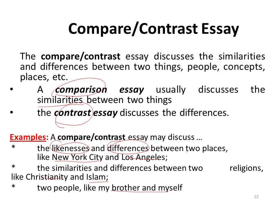 compare two people essay