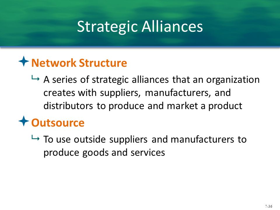 Strategic Alliances Network Structure Outsource