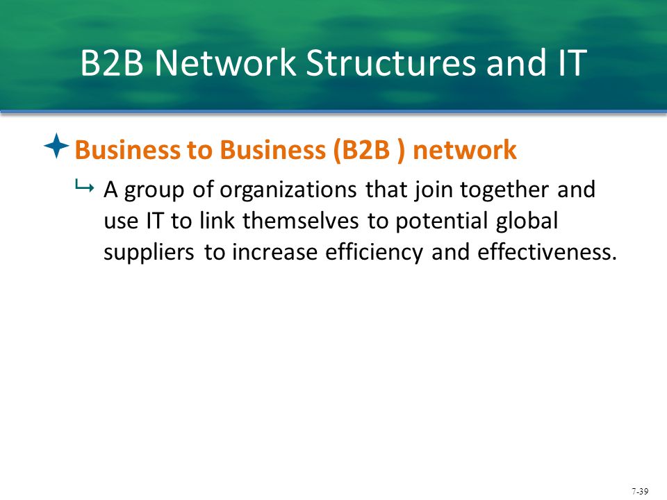 B2B Network Structures and IT