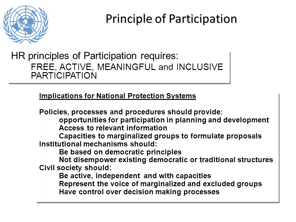 Principle of Participation