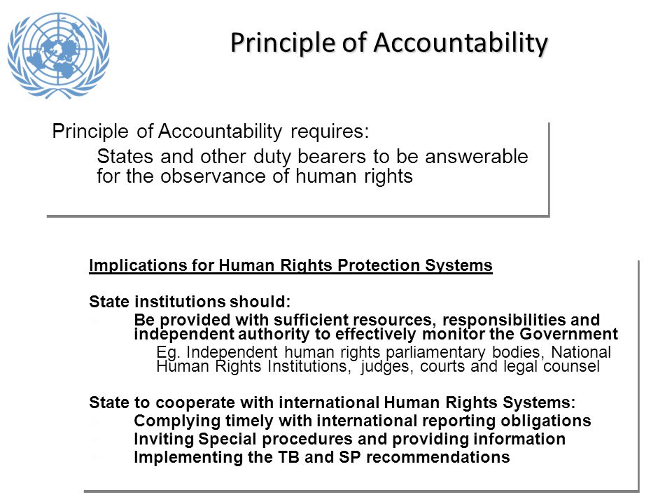 Principle of Accountability