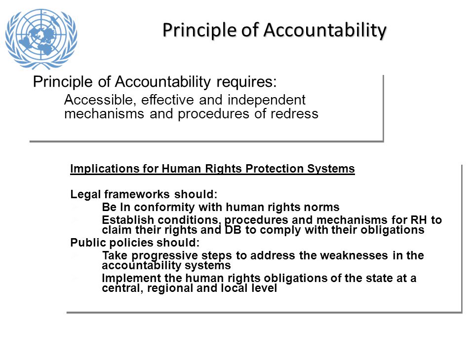 Principle of Accountability