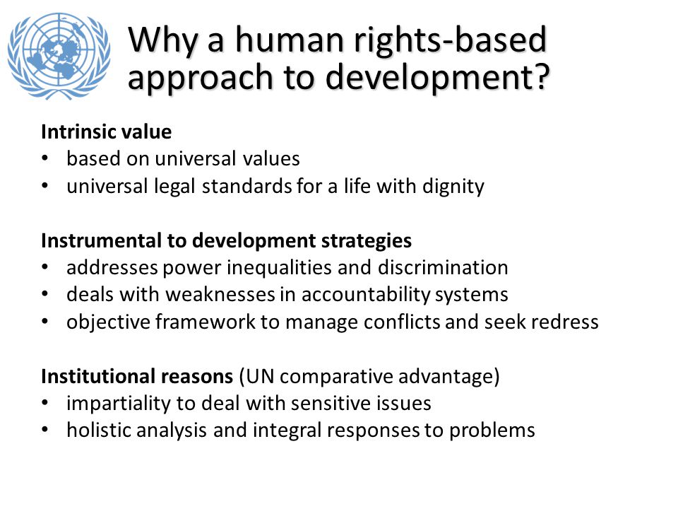 Why a human rights-based approach to development