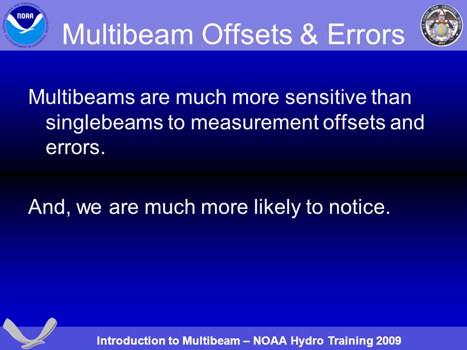 Multibeam Offsets & Errors
