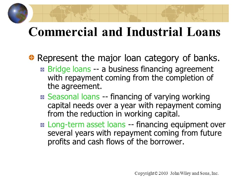 Commercial and Industrial Loans