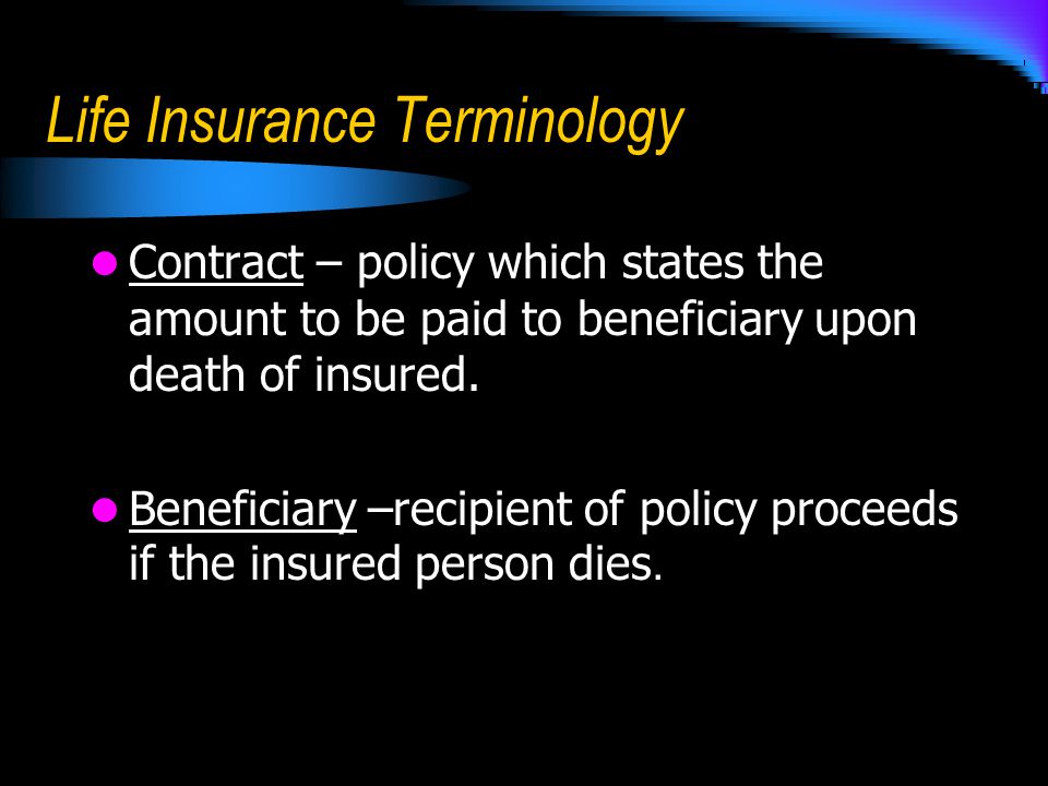 Life Insurance Terminology