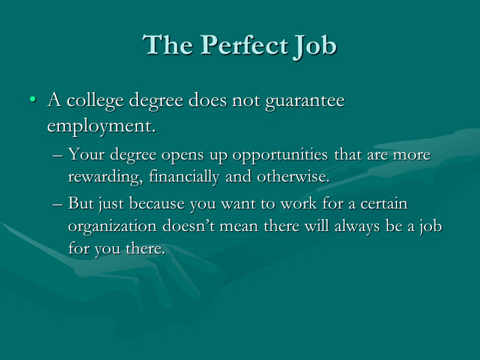 Why Doesn'T College Guarantee a Job  