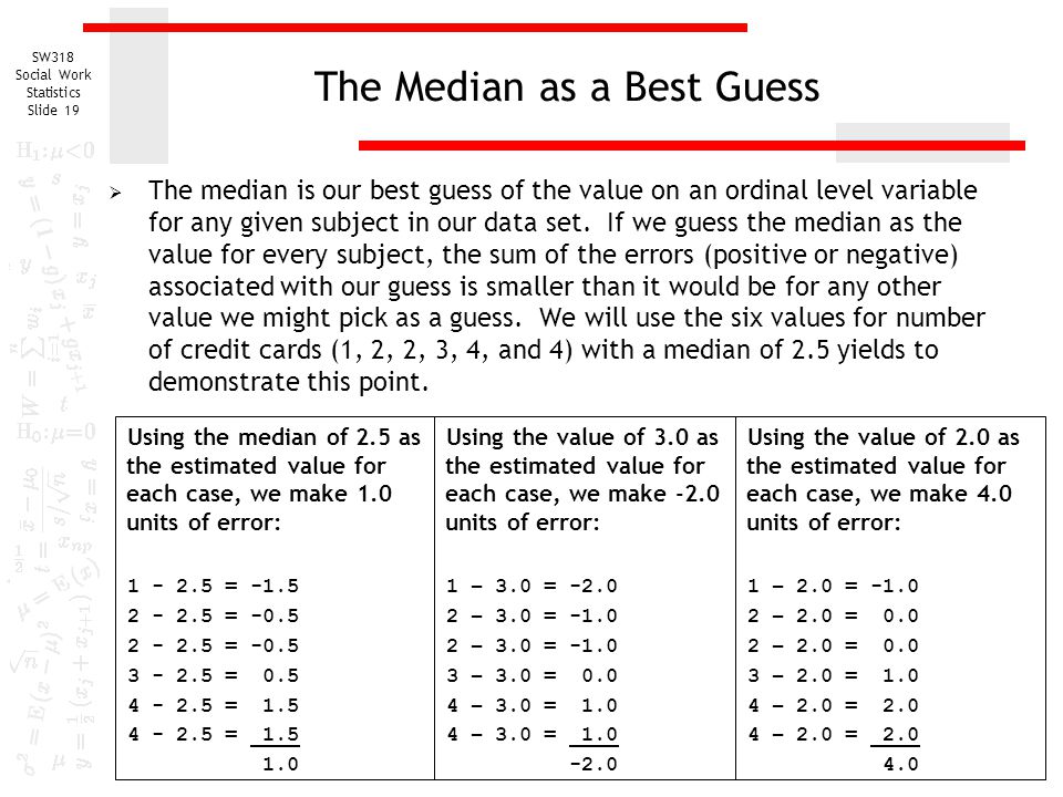 The Median as a Best Guess