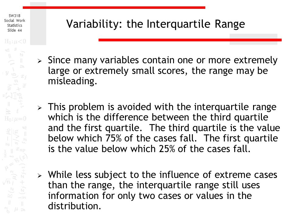 Variability: the Interquartile Range