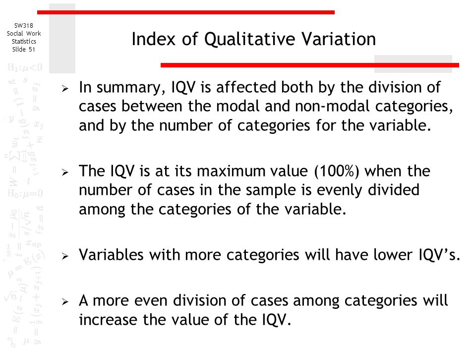 Index of Qualitative Variation