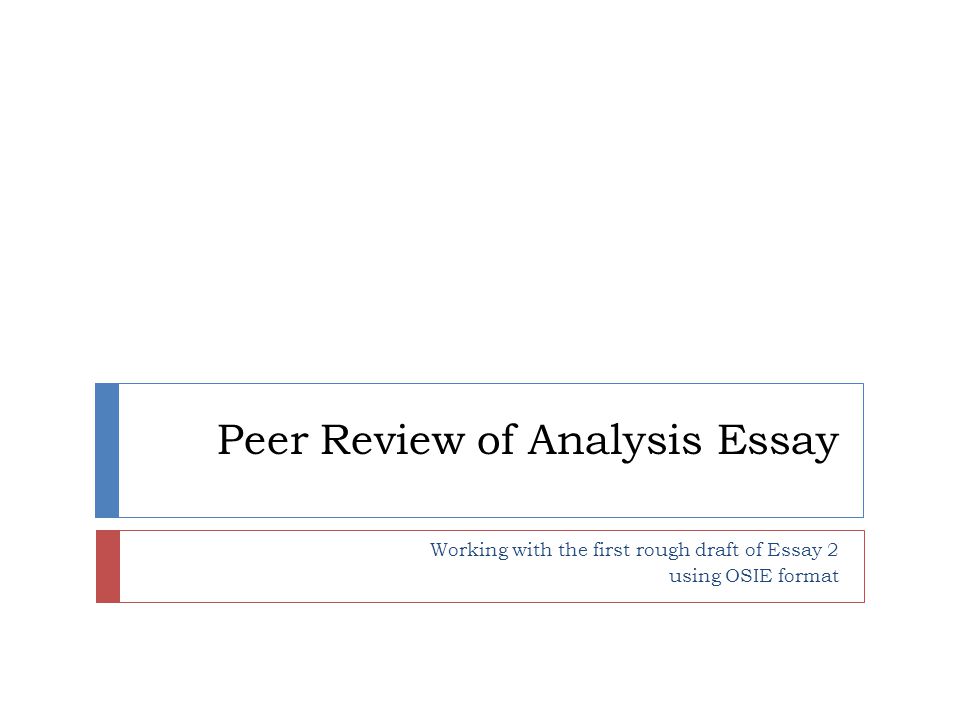 peer essay