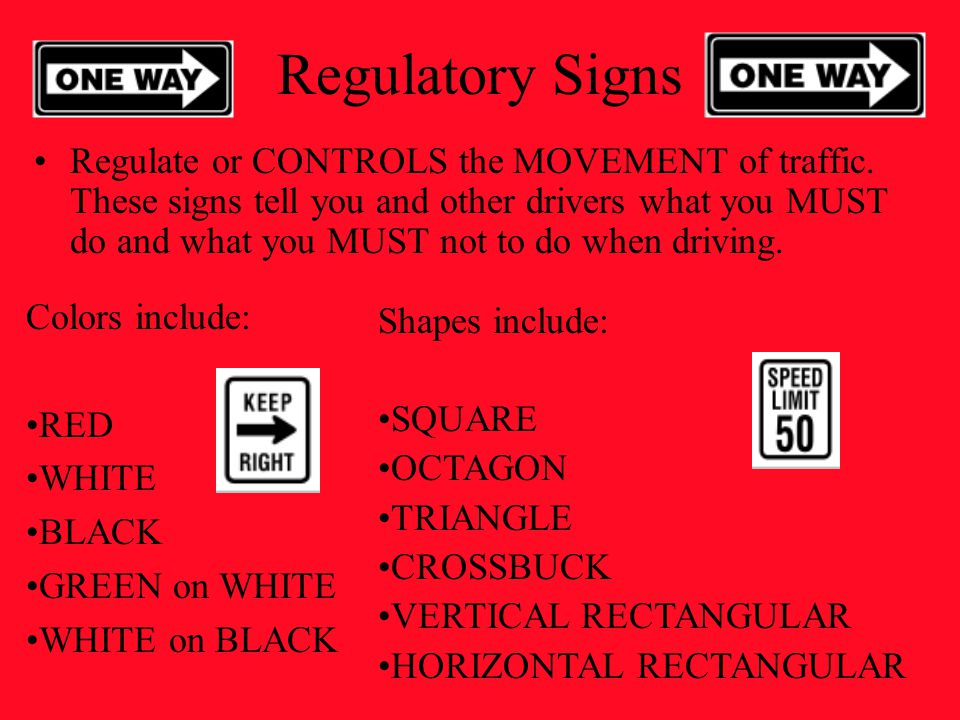 Regulatory Signs