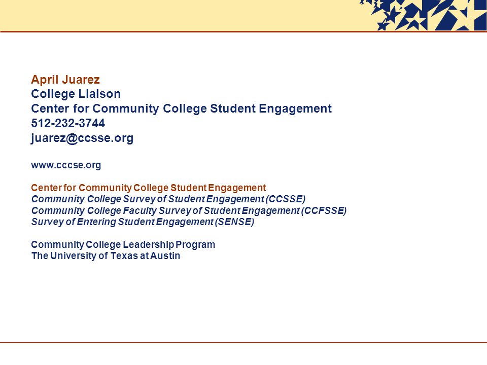 Center for Community College Student Engagement