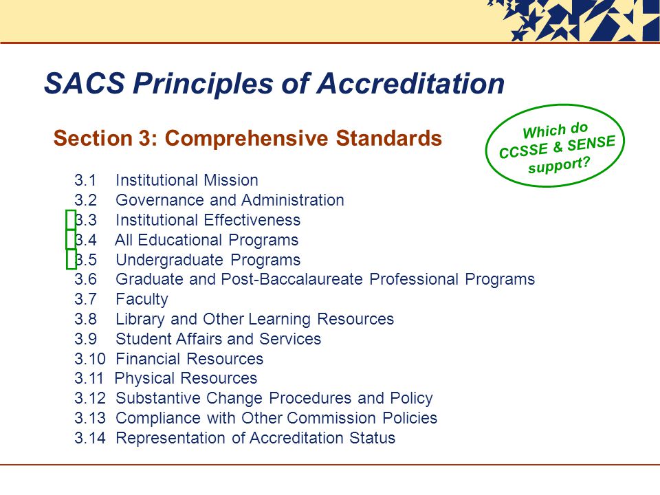 SACS Principles of Accreditation