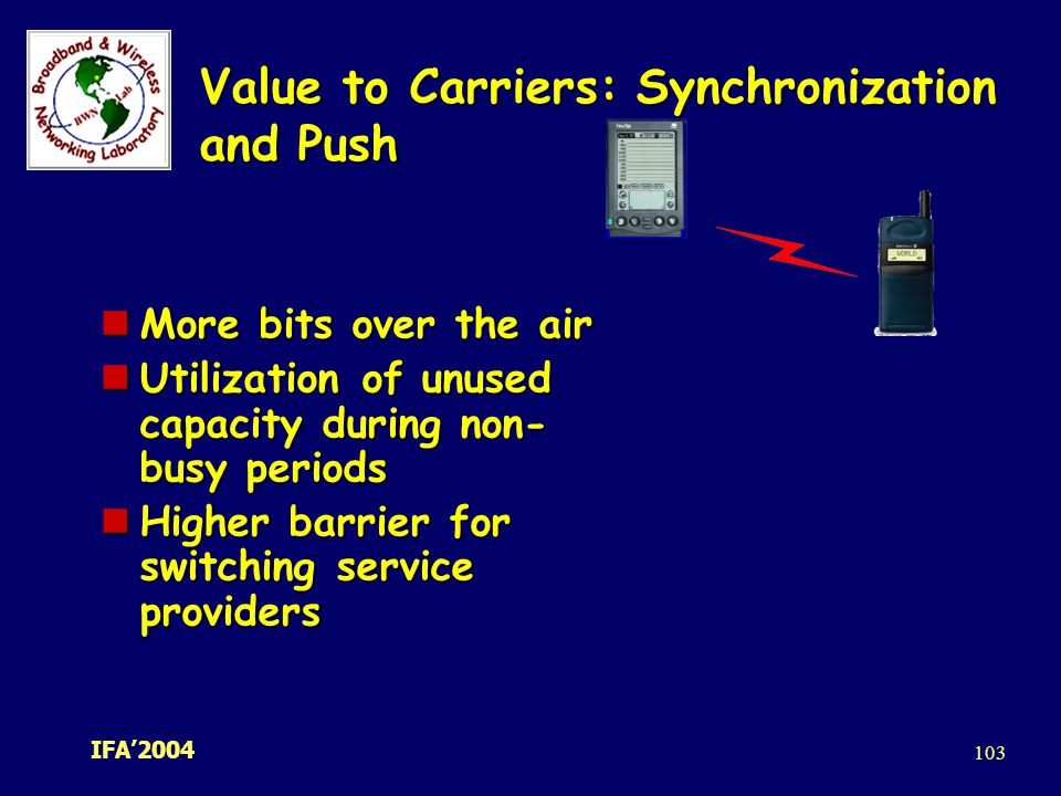 Value to Carriers: Synchronization and Push