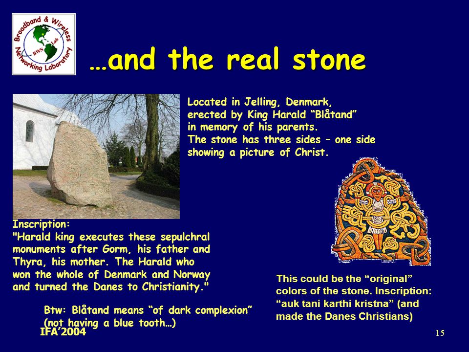 …and the real stone Located in Jelling, Denmark,