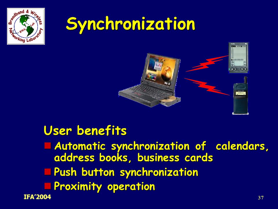 Synchronization User benefits