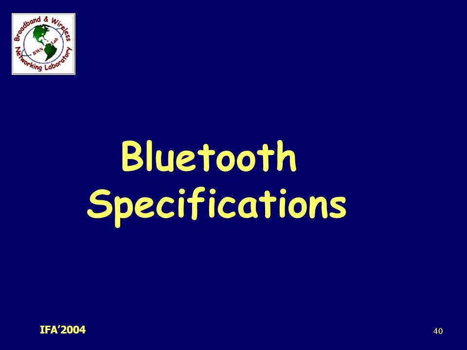 Bluetooth Specifications