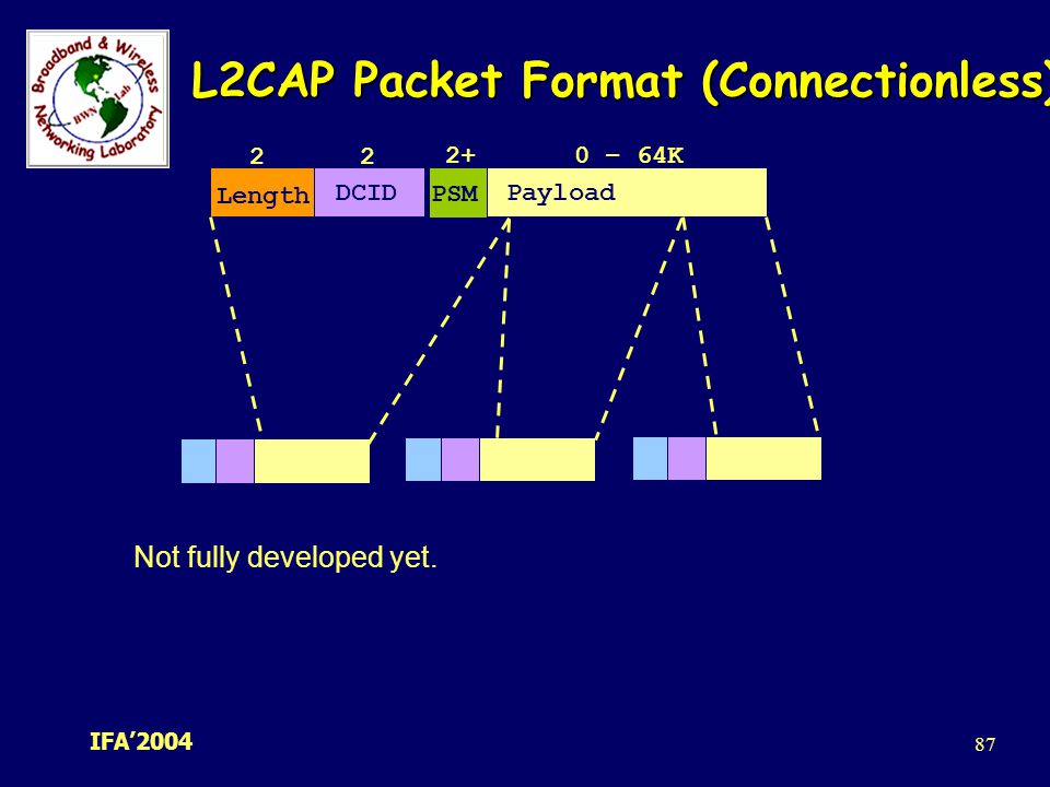 L2CAP Packet Format (Connectionless)