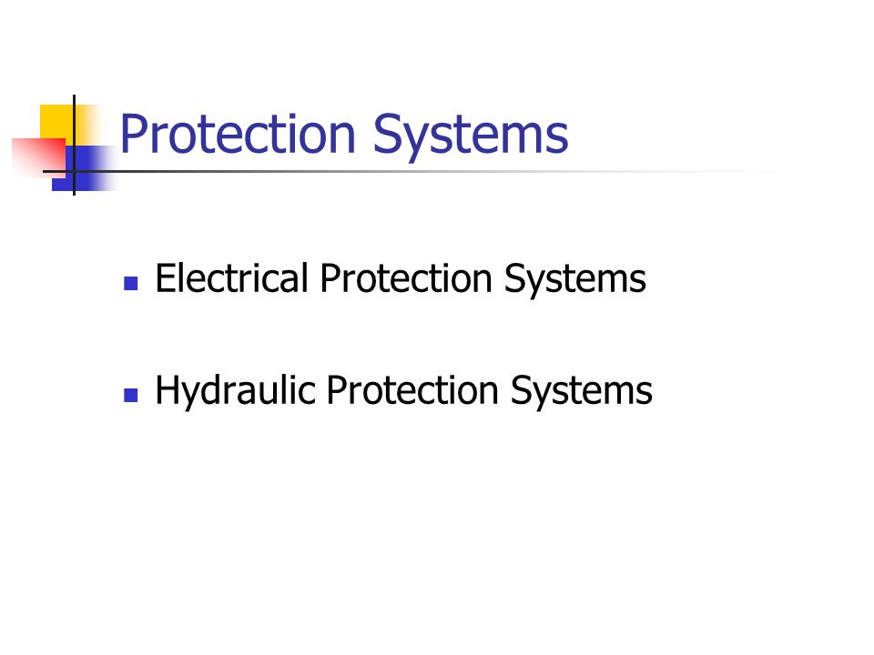 Protection Systems Electrical Protection Systems
