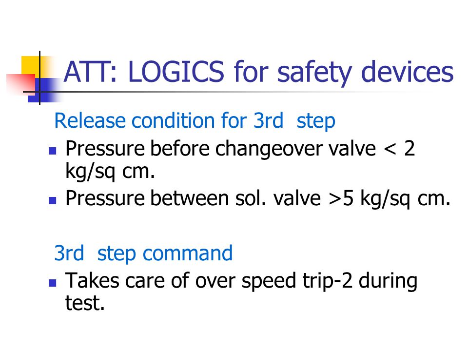 ATT: LOGICS for safety devices