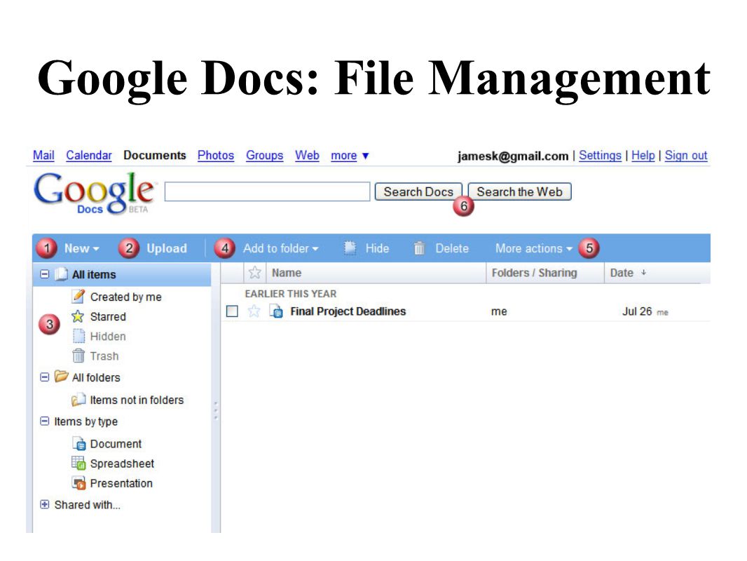Google Docs: File Management