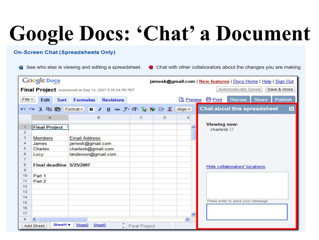 Google Docs: ‘Chat’ a Document