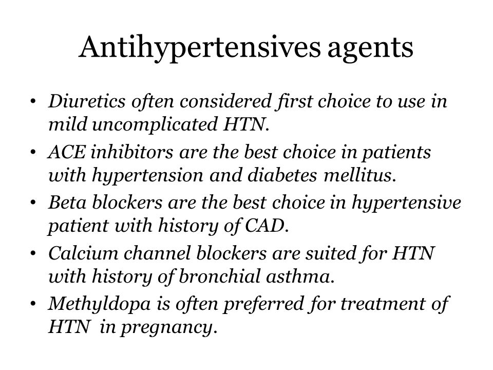 best antihypertensive drug in bronchial asthma