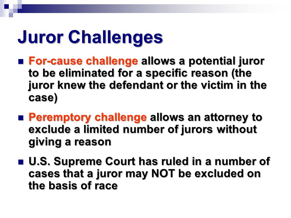 Juror Challenges