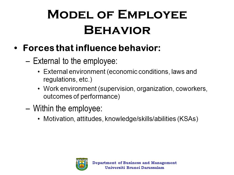 Influences On Employee Behavior Ppt Download