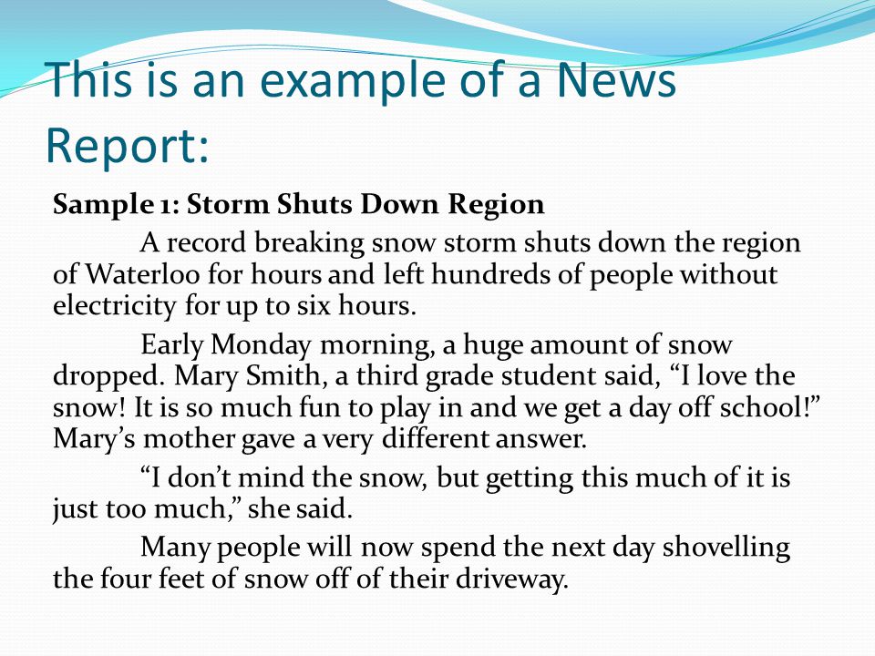 Report пример. News Report примеры. News Report Samples. How to write News Report.