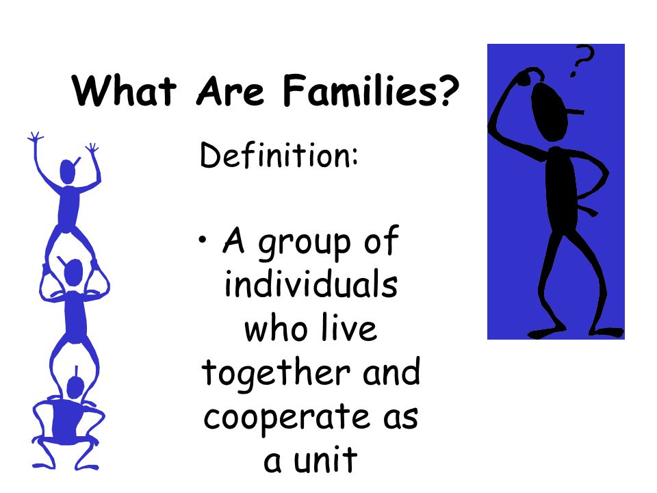A group of individuals who live together and cooperate as a unit