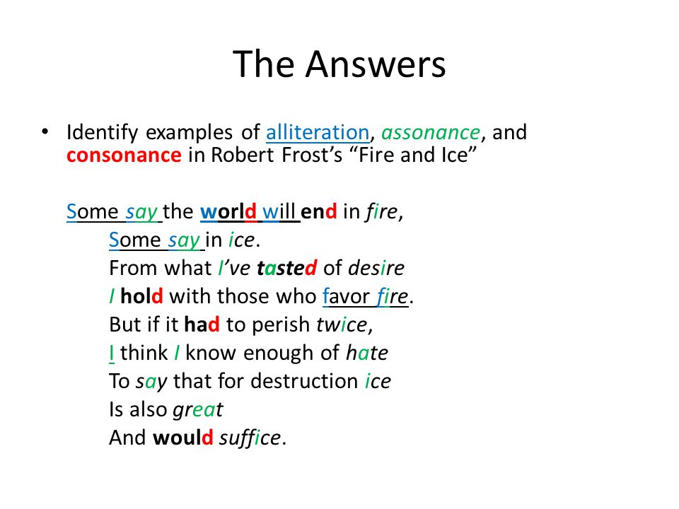 Examples Of Assonance And Consonance