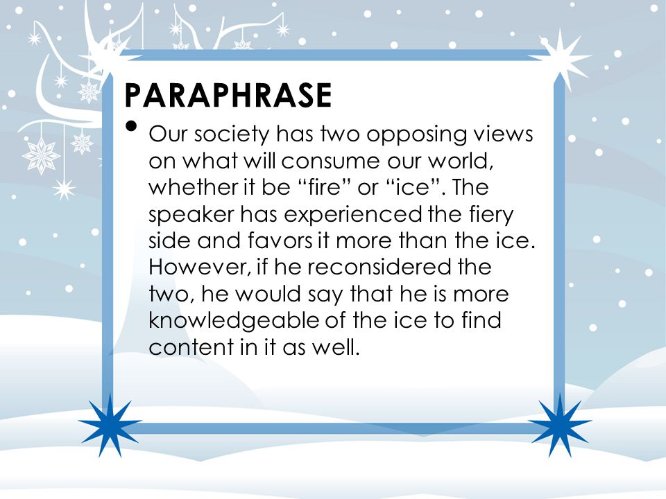 Fire And Ice By Robert Frost Ppt Video Online Download Fire And Ice By Robert Frost Ppt Video Online Download