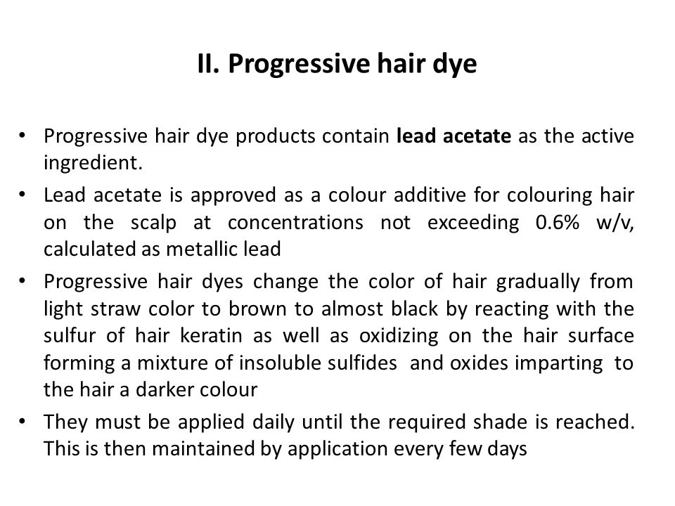 Lead Acetate In Hair Dye What You Need To Know